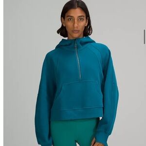 guc lululemon scuba oversized Half-Zip Hoodie xl/xxl capri teal/blue/green